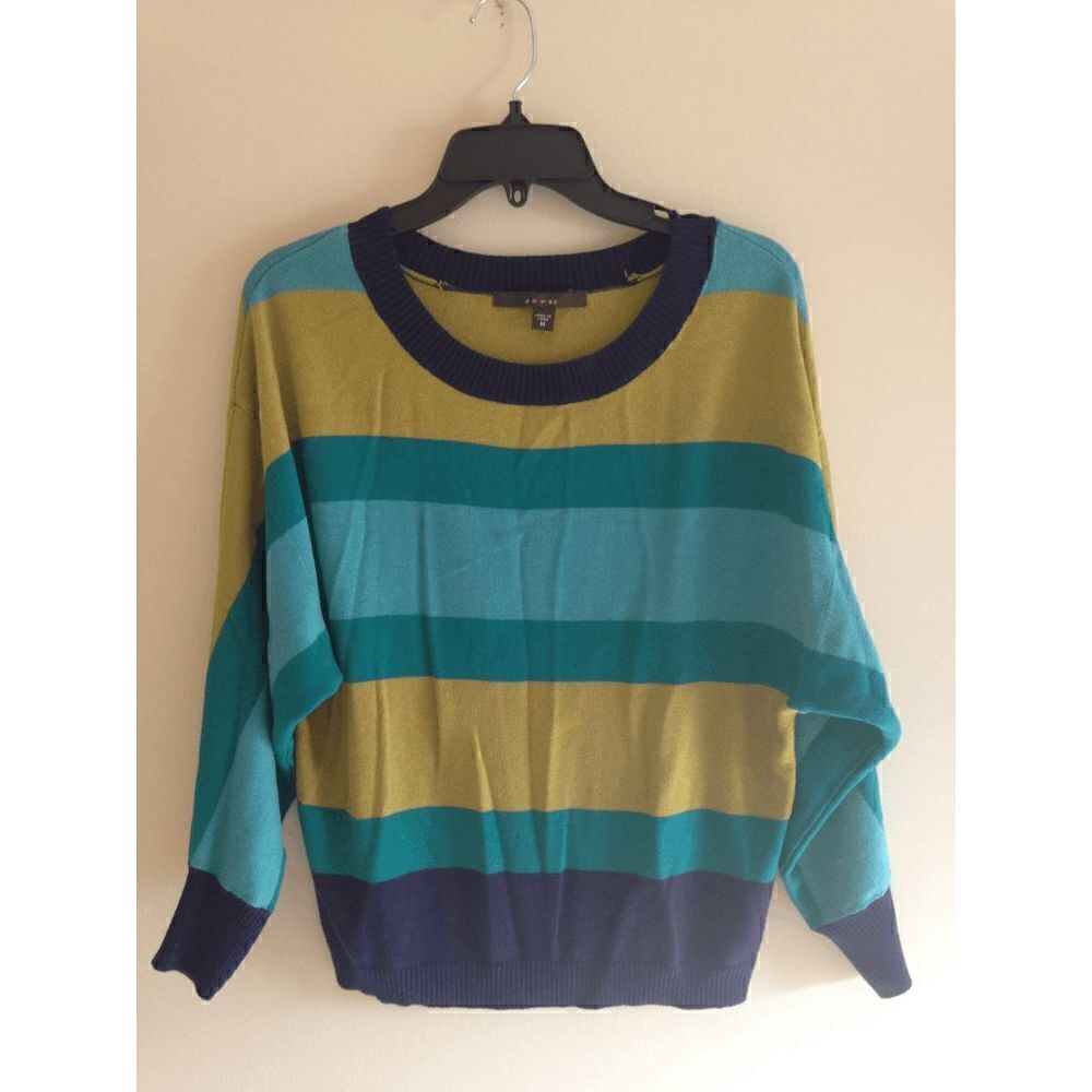 Fever Womens Pullover Chunky Knit Sweater Multicolor Sz M